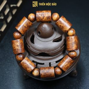 Vòng gỗ Nu Ngọc Am Đốt Trúc không phủ bóng, để mộc thơm tự nhiên